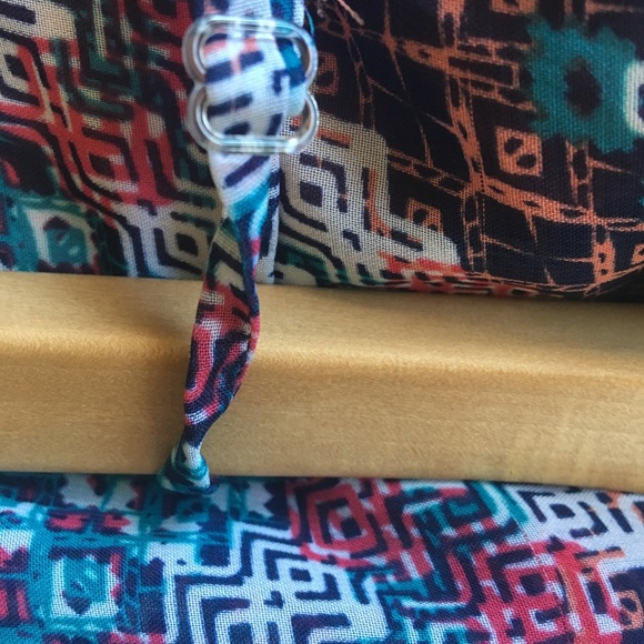 Maxi dress geometric designs spaghetti straps - Picture 6 of 6